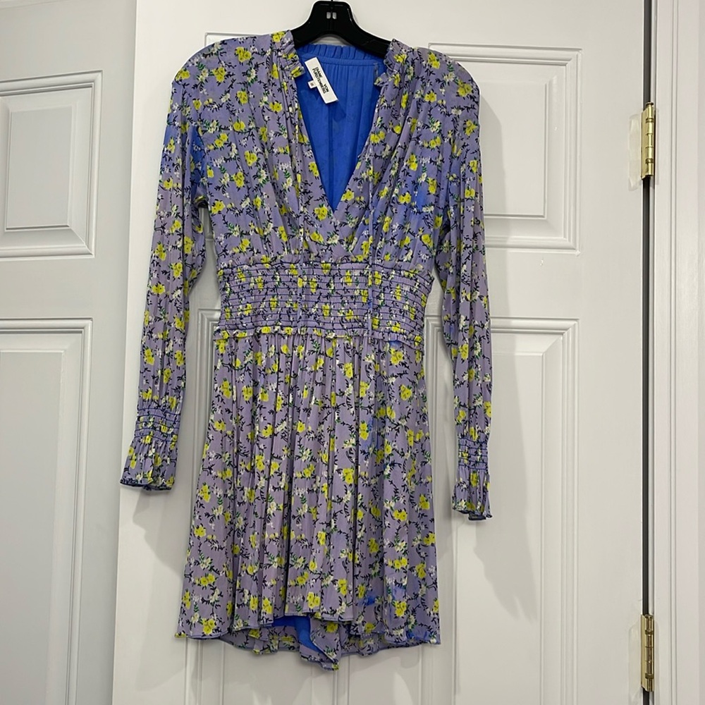 Diane Von Furstenberg Floral Smocked Romper Dress